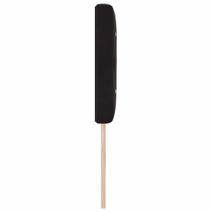 LED Sengegavl med LED -strimmellys Argyle Sort 80 cm Fløjl
