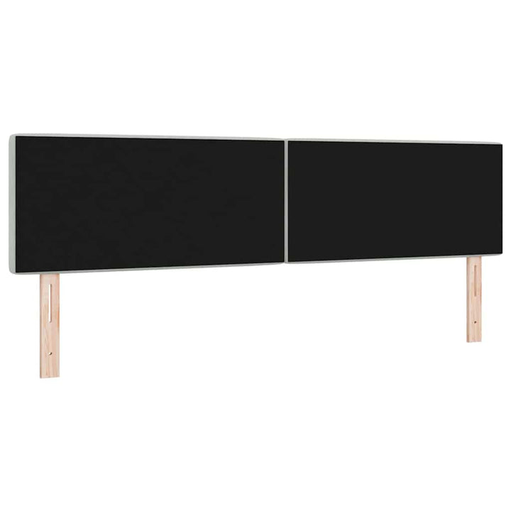 LED Sengegavl med LED -strimmellys Argyle Lysegrå 90 cm Fløjl