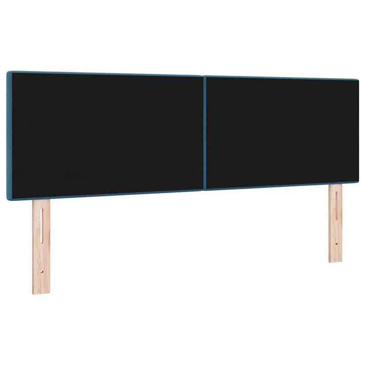Hovedgærde med LED -strimmellys med hovedgærde Blå 72 cm Fløjl