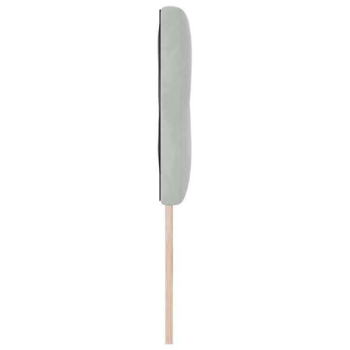 Hovedgærde med LED -strimmellys Lysegrå 80 cm Fløjl