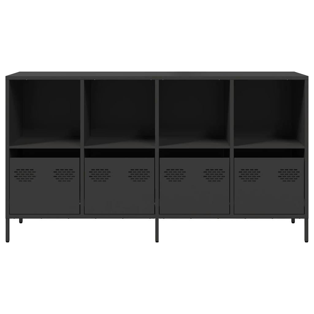 skænk 135x39x73,5 cm koldvalset stål sort