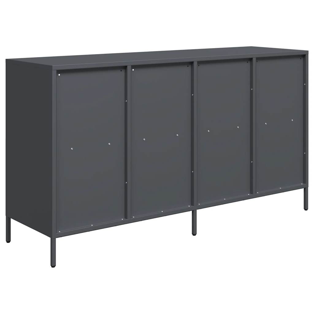 skænk 135x39x73,5 cm koldvalset stål antracitgrå