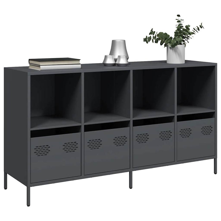 skænk 135x39x73,5 cm koldvalset stål antracitgrå
