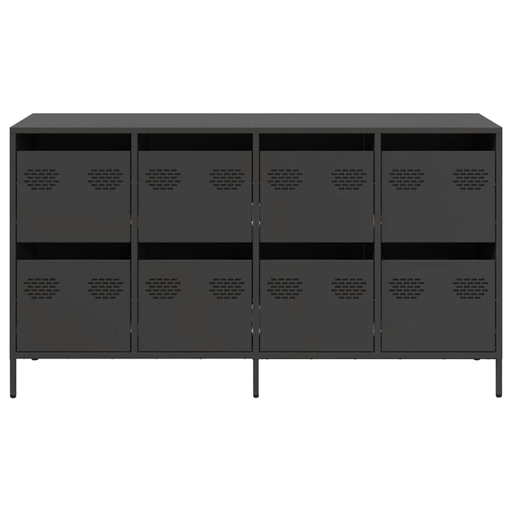 skænk 135x39x73,5 cm koldvalset stål sort