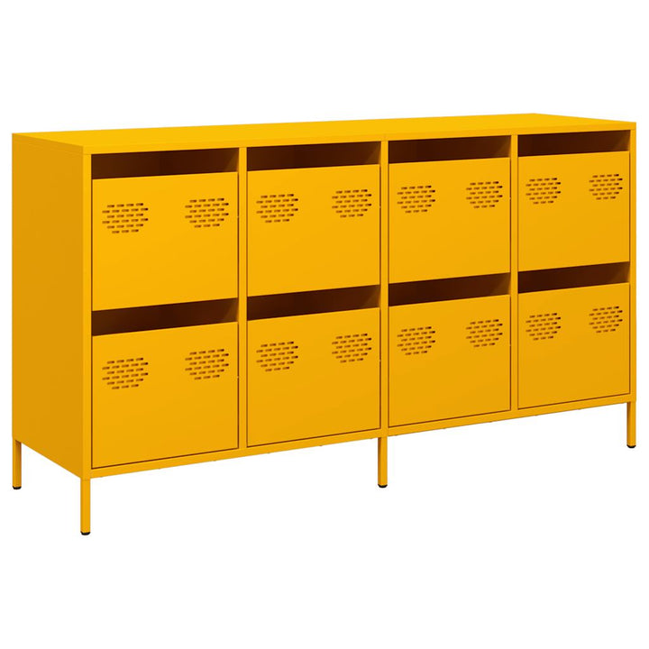 skab 135x39x73,5 cm koldvalset stål sennepsgul