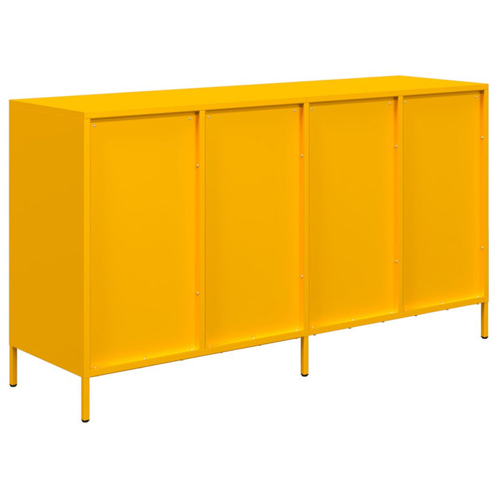 skab 135x39x73,5 cm koldvalset stål sennepsgul