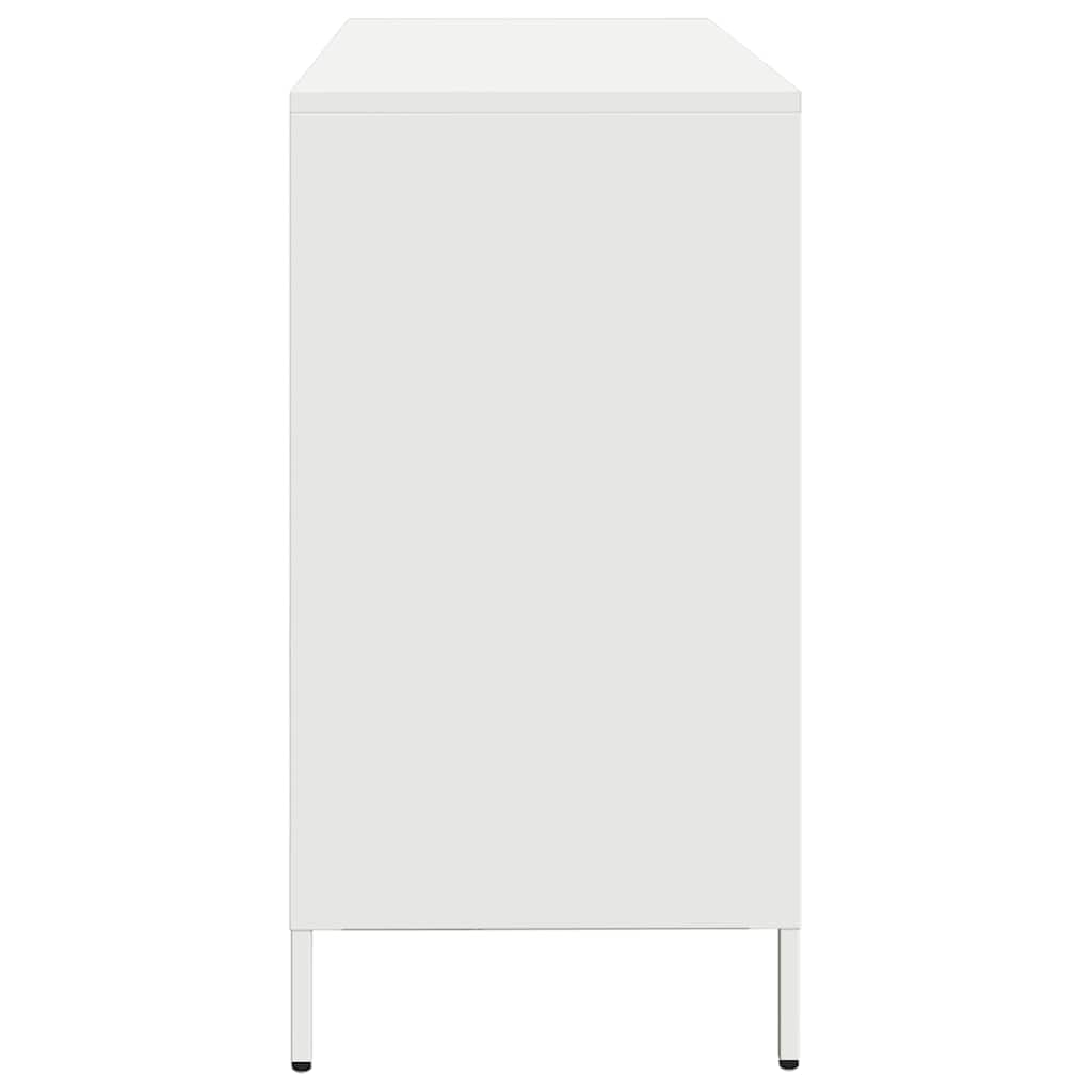 skænk 135x39x73,5 cm koldvalset stål hvid