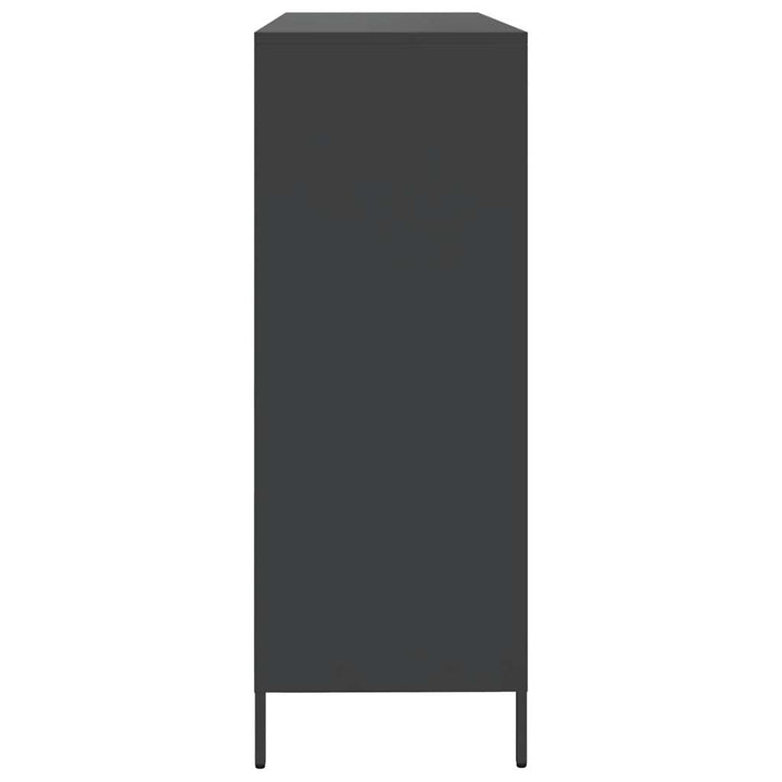 skænk 135x39x103,5 cm koldvalset stål sort