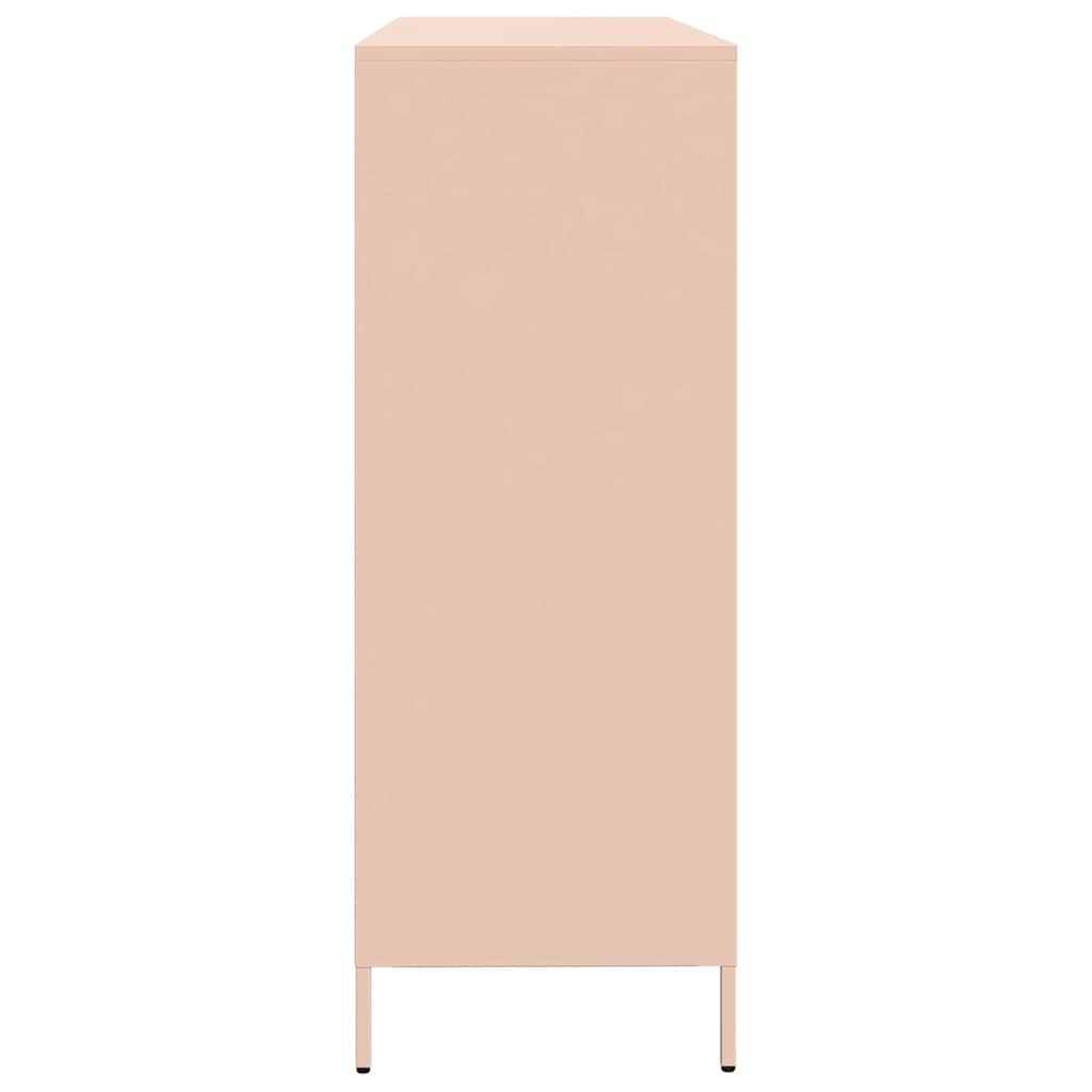 skab 135x39x103,5 cm koldvalset stål lyserød