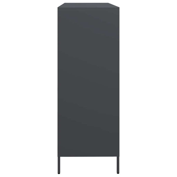 skænk 135x39x103,5 cm koldvalset stål antracitgrå