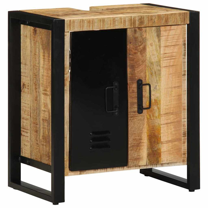 Badeværelsesmøbel sæt 2 pcs Brun 55 x 35 x 60 cm Rå mango træ
