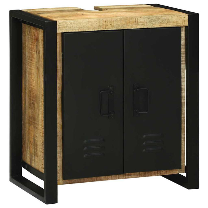 Badeværelsesmøbel sæt 2 pcs Brun 55 x 35 x 60 cm Rå mango træ