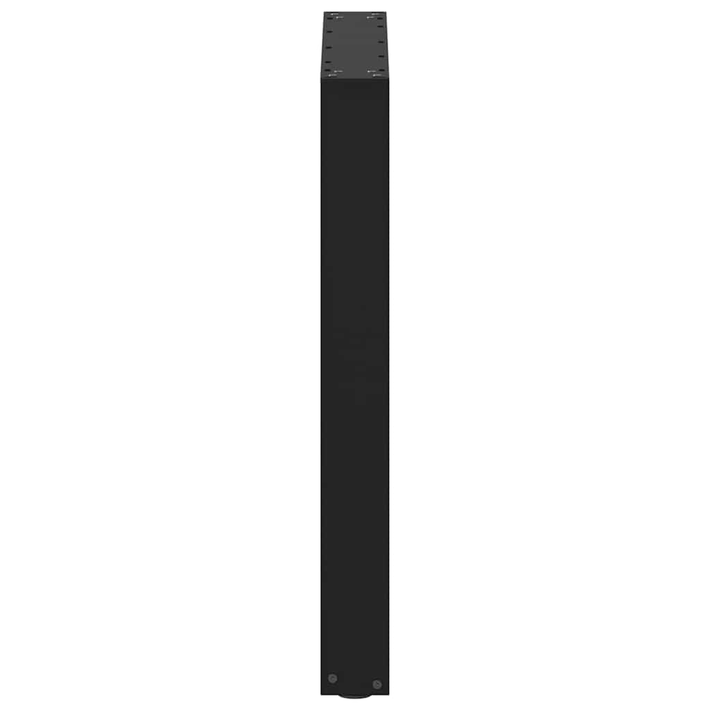 spisebordsben U-formet 2 stk. sort 60 x (72-73) cm stål