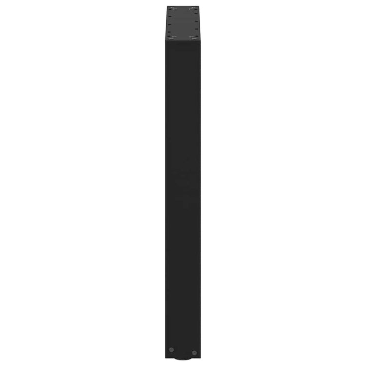 spisebordsben U-formet 2 stk. sort 60 x (72-73) cm stål