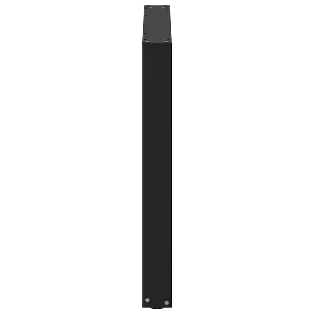 spisebordsben U-formet 2 stk. sort 90 x (72-73) cm stål