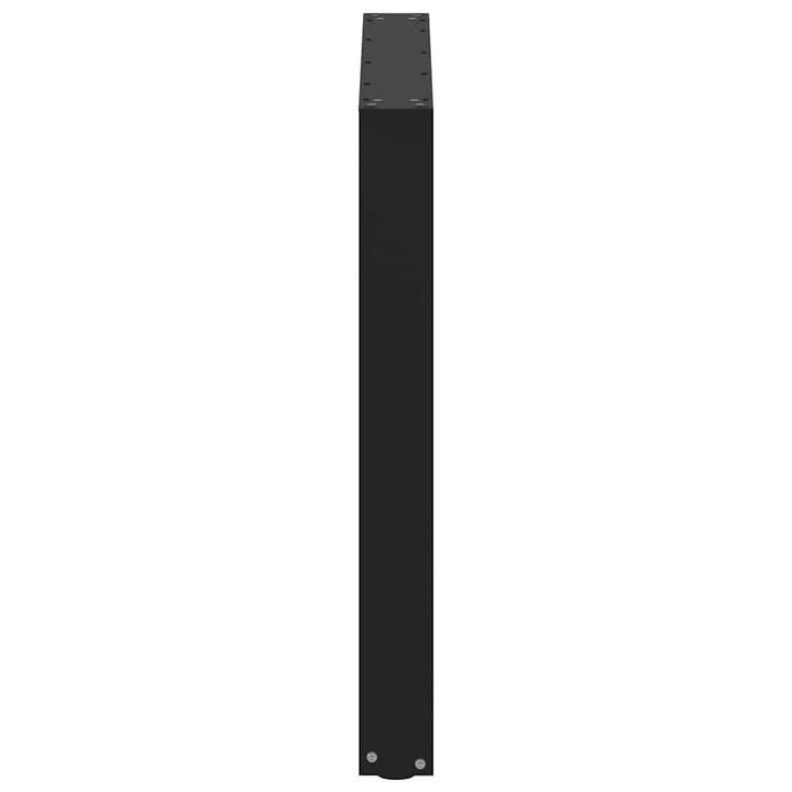 spisebordsben U-formet 2 stk. sort 90 x (72-73) cm stål
