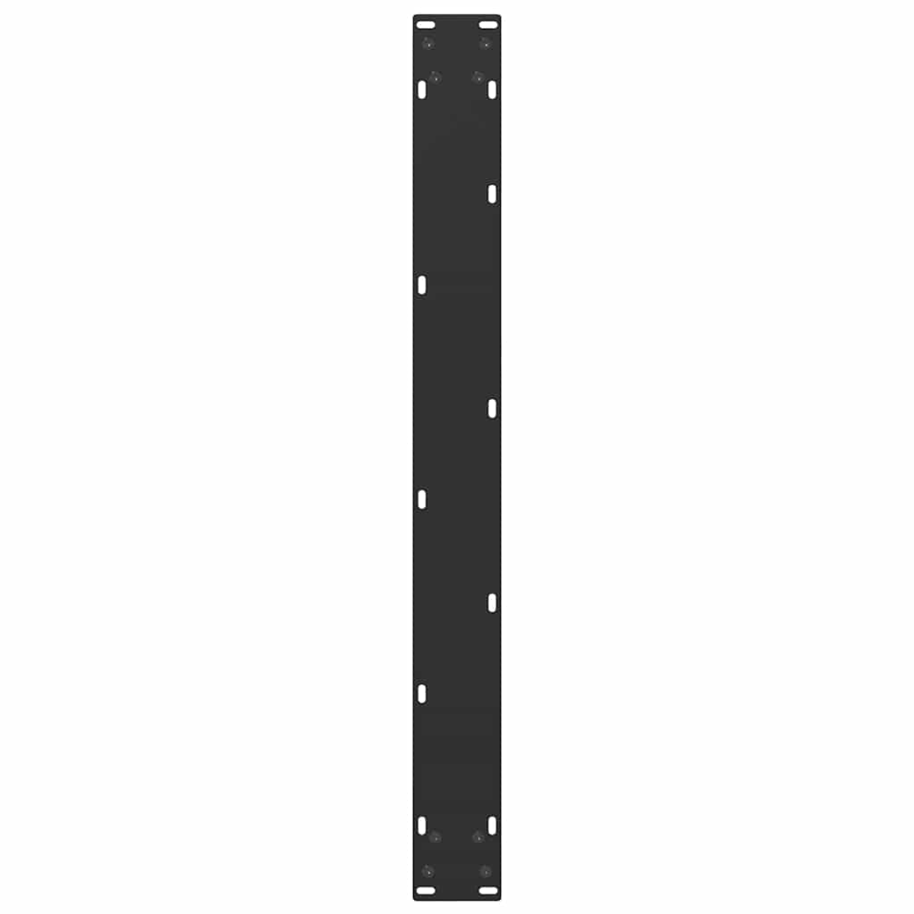 spisebordsben U-formet 2 stk. sort 90 x (72-73) cm stål