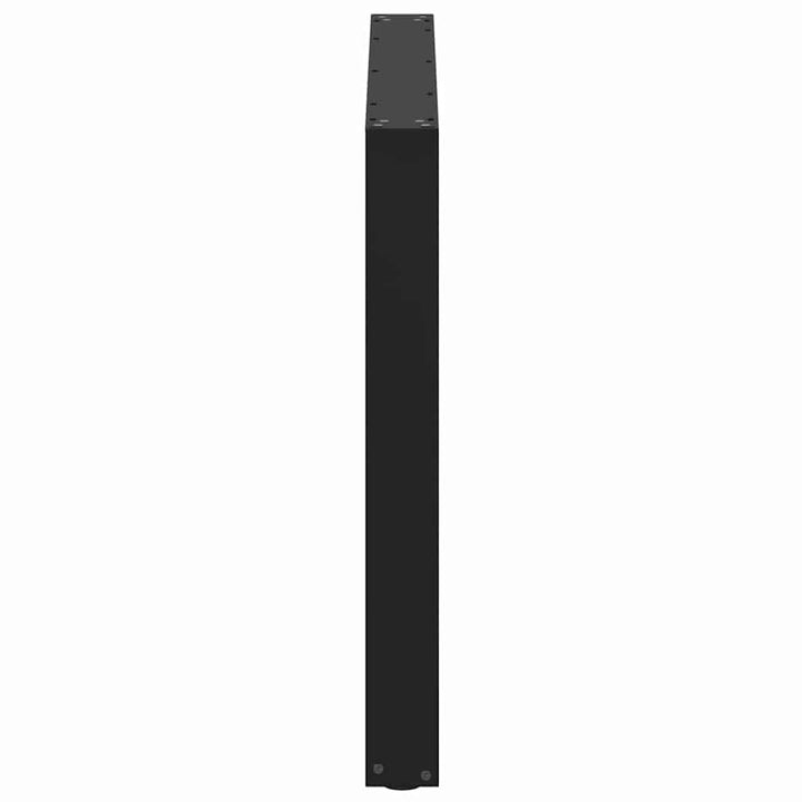 spisebordsben U-formet 2 stk. sort 100x(72-73) cm stål