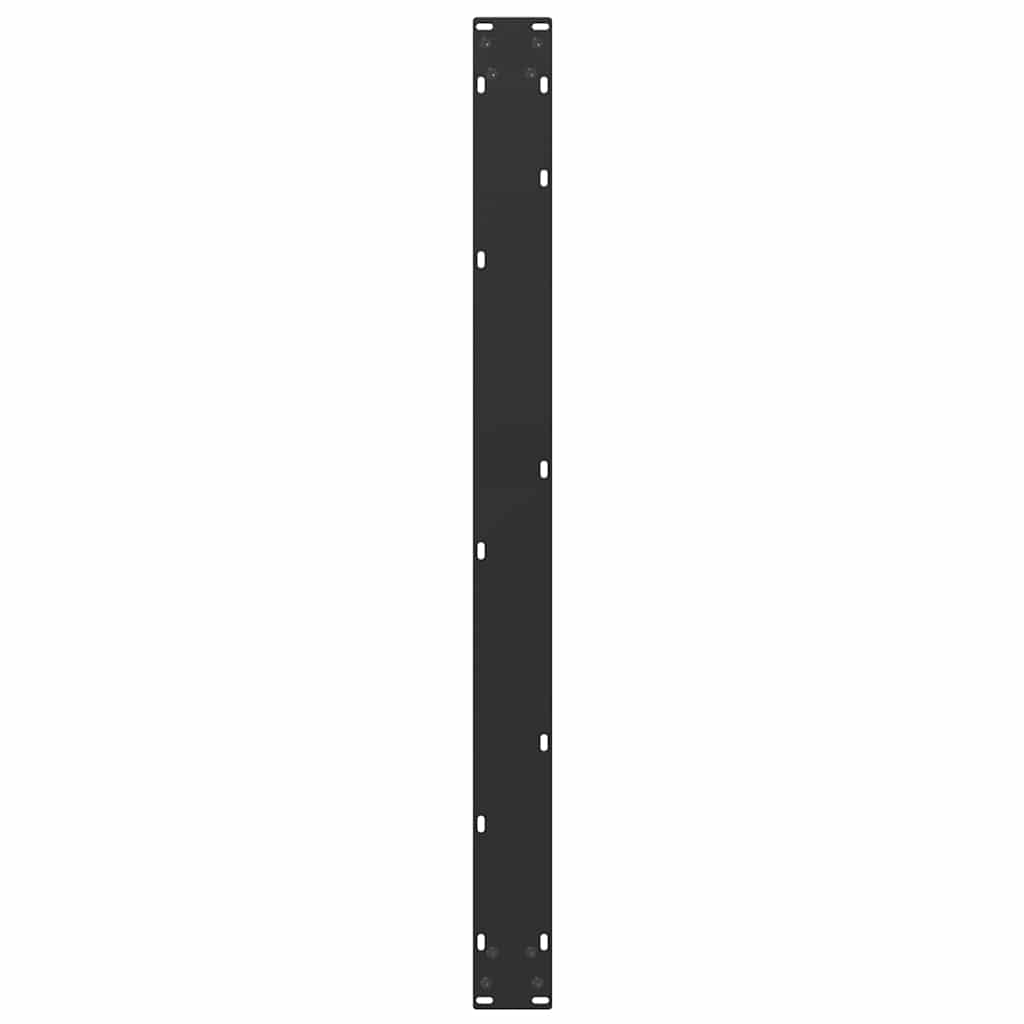 spisebordsben U-formet 2 stk. sort 100x(72-73) cm stål