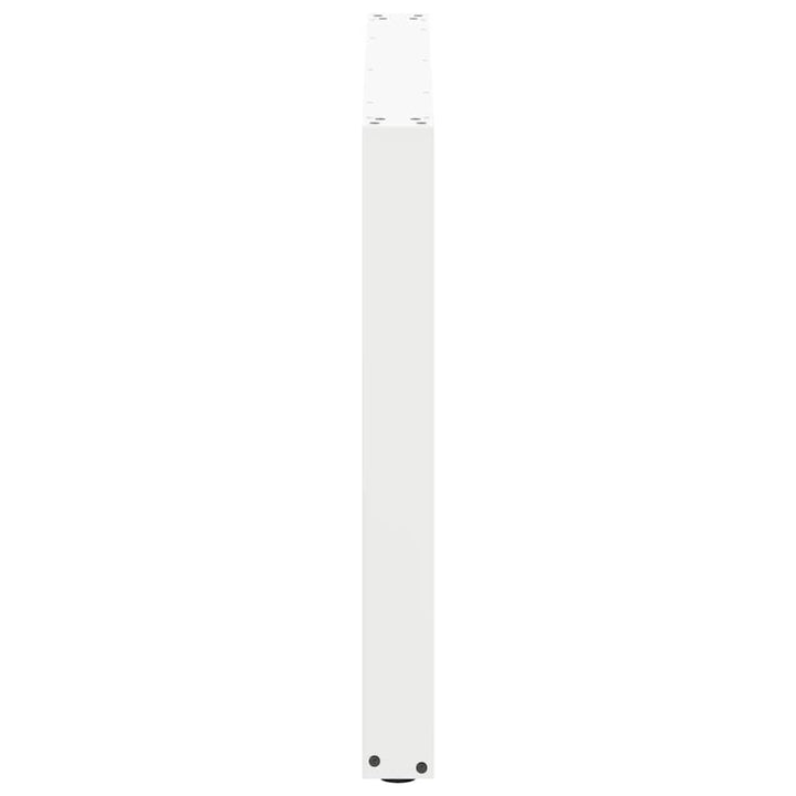 spisebordsben U-formet 2 stk. hvid 100x(72-73) cm stål
