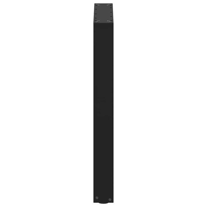 spisebordsben U-formet 3 stk. sort 70 x (72-73) cm stål
