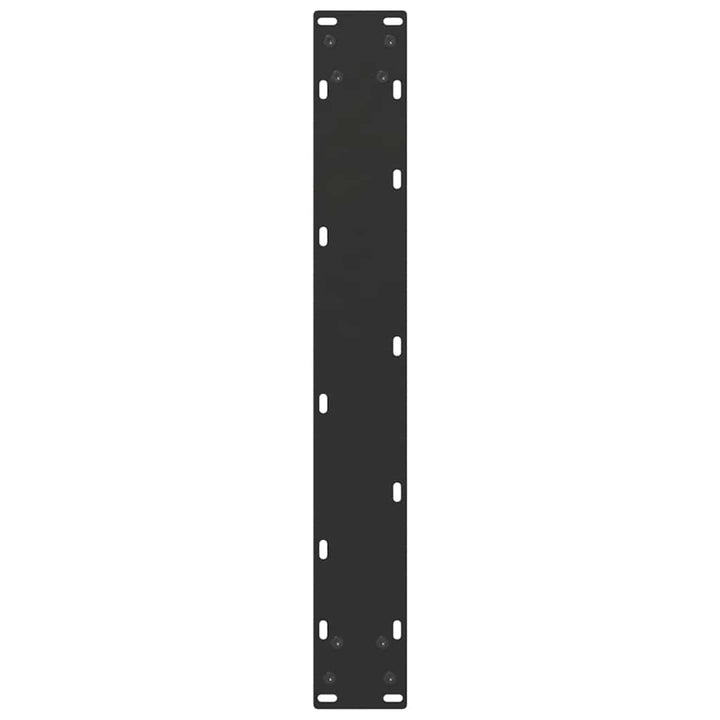 spisebordsben U-formet 3 stk. sort 70 x (72-73) cm stål