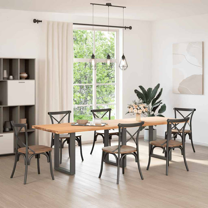 sofabordben U-formet 3 stk. 70x(72-73) cm stål antracitgrå