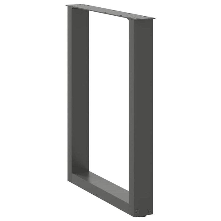 sofabordben U-formet 3 stk. 70x(72-73) cm stål antracitgrå
