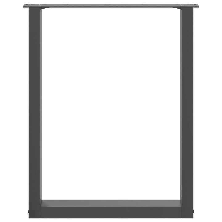 sofabordben U-formet 3 stk. 70x(72-73) cm stål antracitgrå