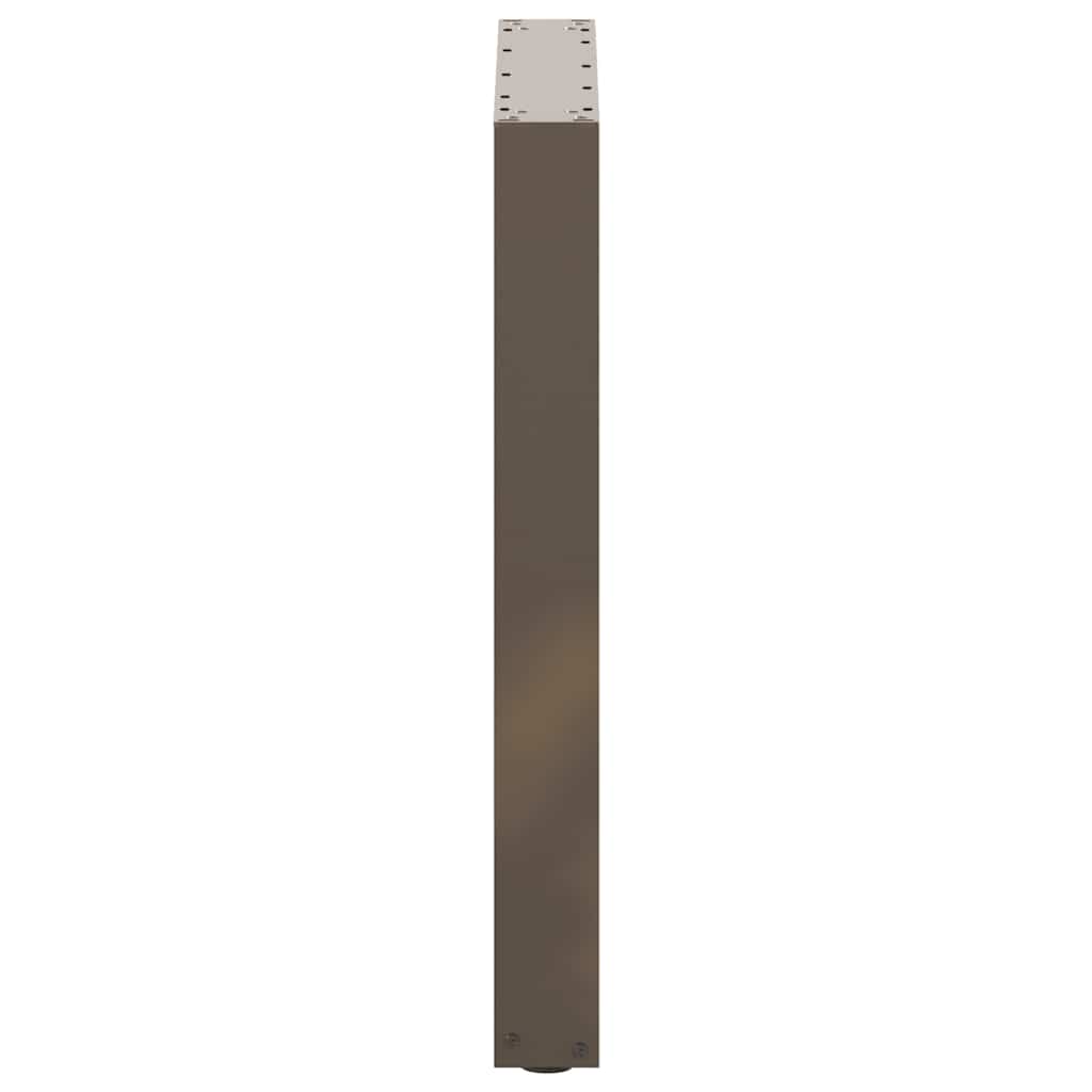 spisebordsben U-formet 3 stk. naturstål 70 x (72-73) cm stål