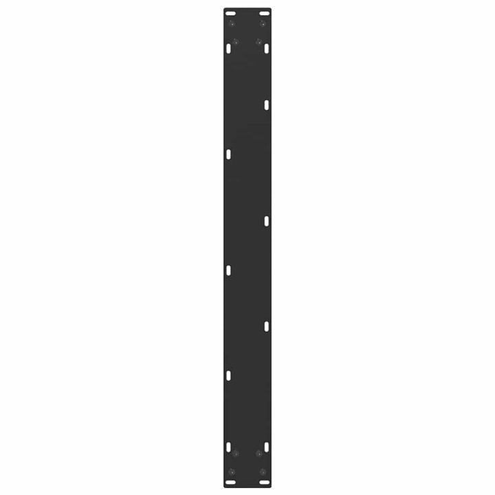 spisebordsben U-formet 3 stk. sort 80 x (72-73) cm stål