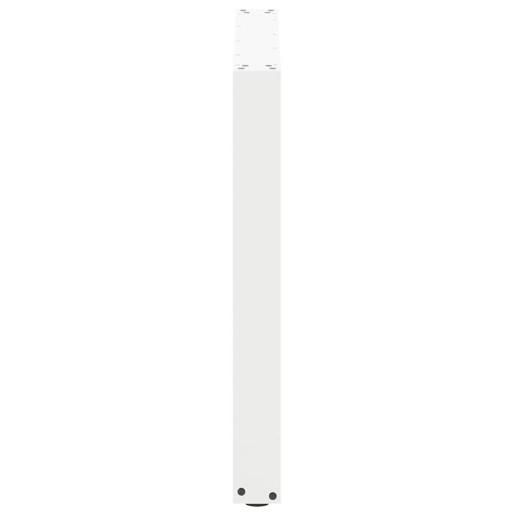 spisebordsben U-formet 3 stk. hvid 80x(72-73) cm stål