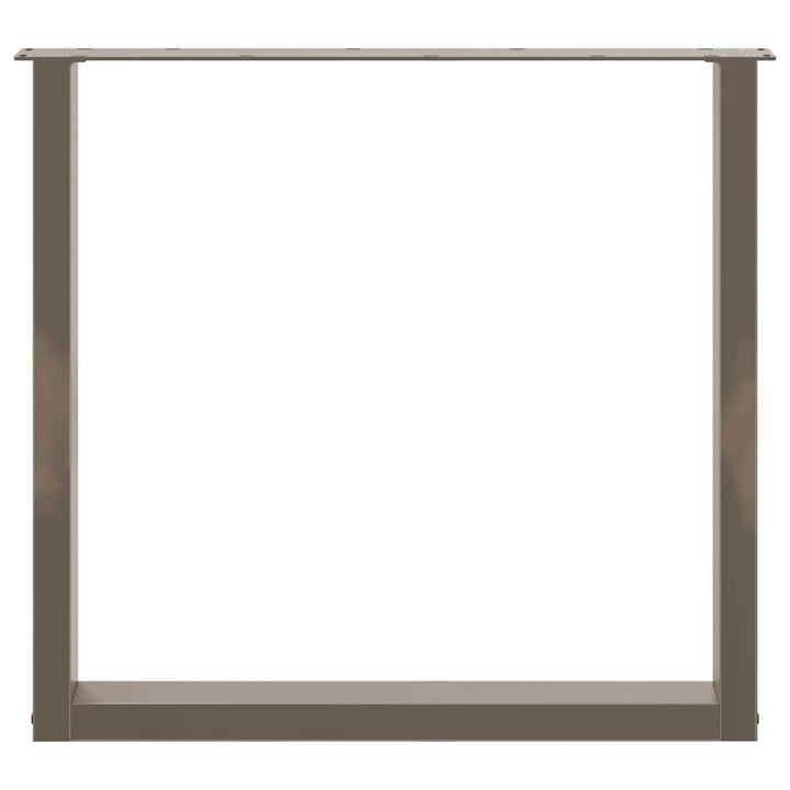 spisebordsben U-formet 3 stk. naturstål 80x(72-73) cm stål