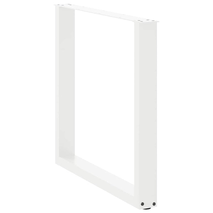 spisebordsben U-formet 3 stk. hvid 90 x (72-73) cm stål
