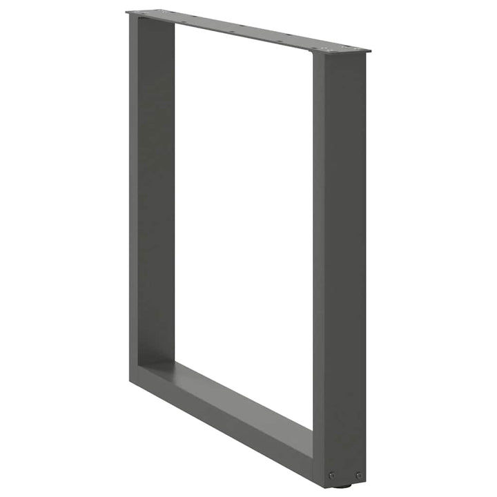 spisebordsben U-formet 3 stk. antracit 90x(72-73) cm stål
