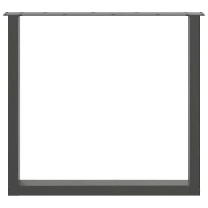 spisebordsben U-formet 3 stk. antracit 90x(72-73) cm stål