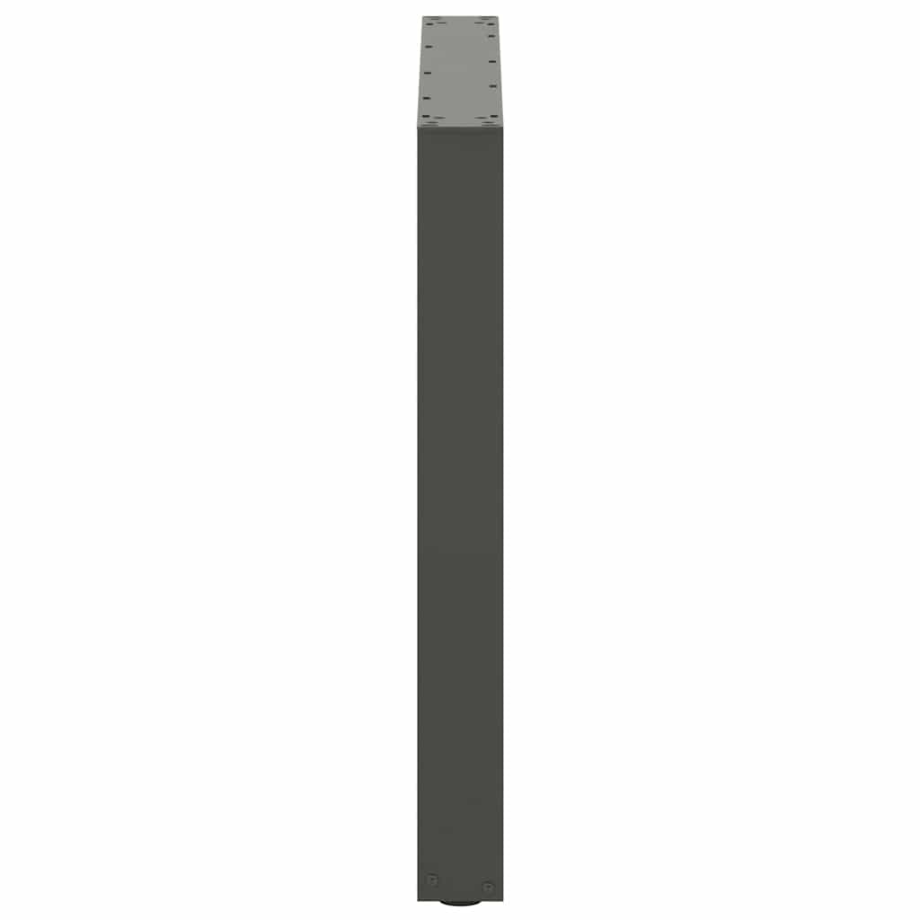 spisebordsben U-formet 3 stk. antracit 90x(72-73) cm stål