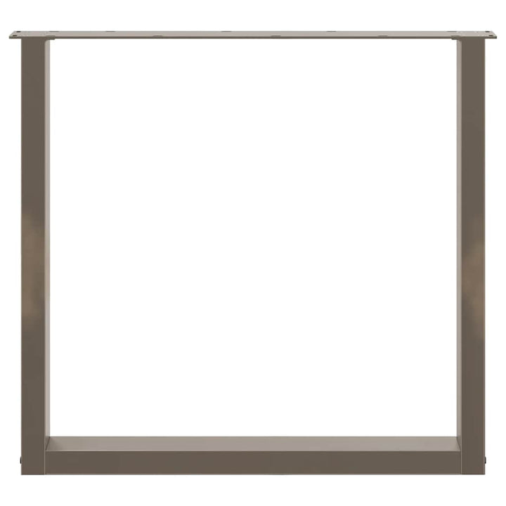 spisebordsben U-formet 3 stk. naturstål 90x(72-73) cm stål