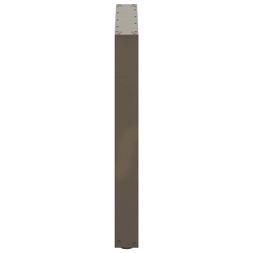 spisebordsben U-formet 3 stk. naturstål 90x(72-73) cm stål