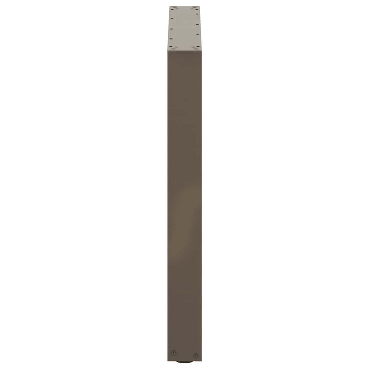 spisebordsben U-formet 3 stk. naturstål 90x(72-73) cm stål