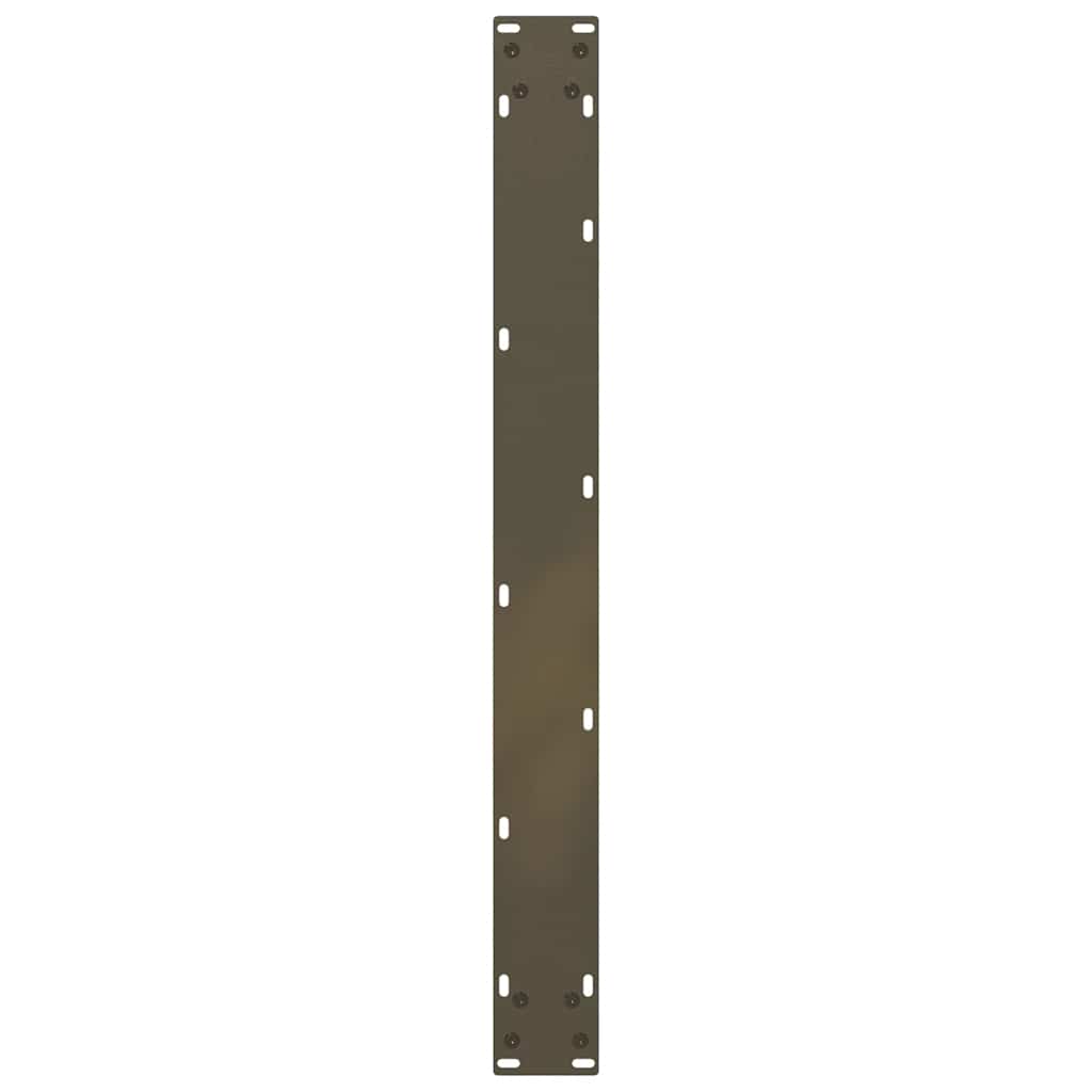 spisebordsben U-formet 3 stk. naturstål 90x(72-73) cm stål