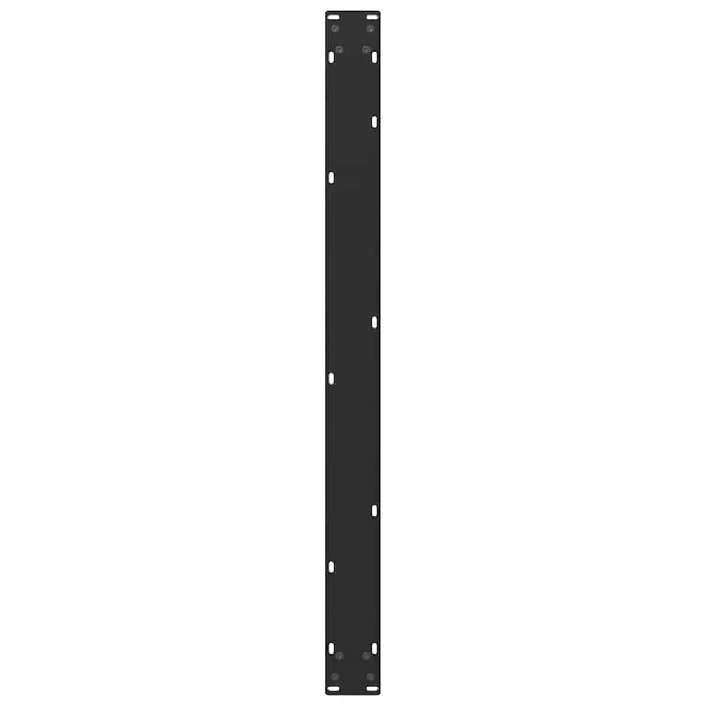 spisebordsben U-formet 3 Stk. sort 100x(72-73) cm stål