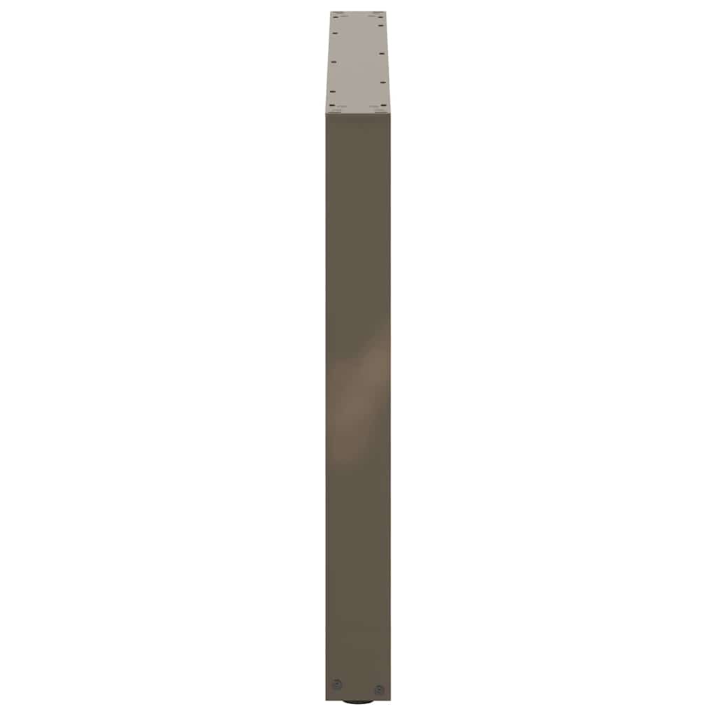 spisebordsben U-formet 3 stk. naturstål 100x(72-73) cm stål