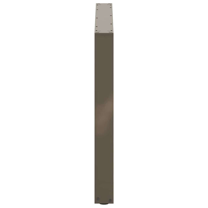 spisebordsben U-formet 3 stk. naturstål 100x(72-73) cm stål