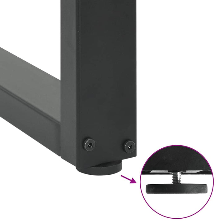 sofabordben U-formet 2 stk. 50x(110-111) cm stål antracitgrå