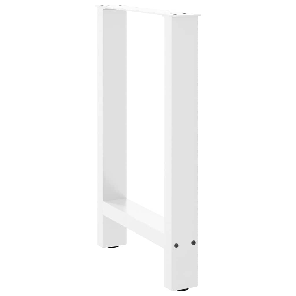 spisebordsben hvide 2 stk. 60x(72-73) cm stål