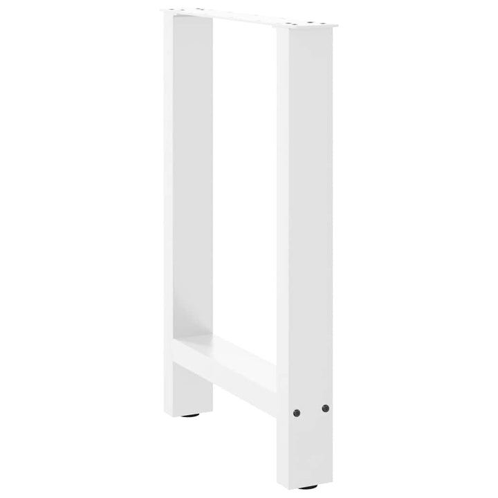 spisebordsben hvide 2 stk. 60x(72-73) cm stål