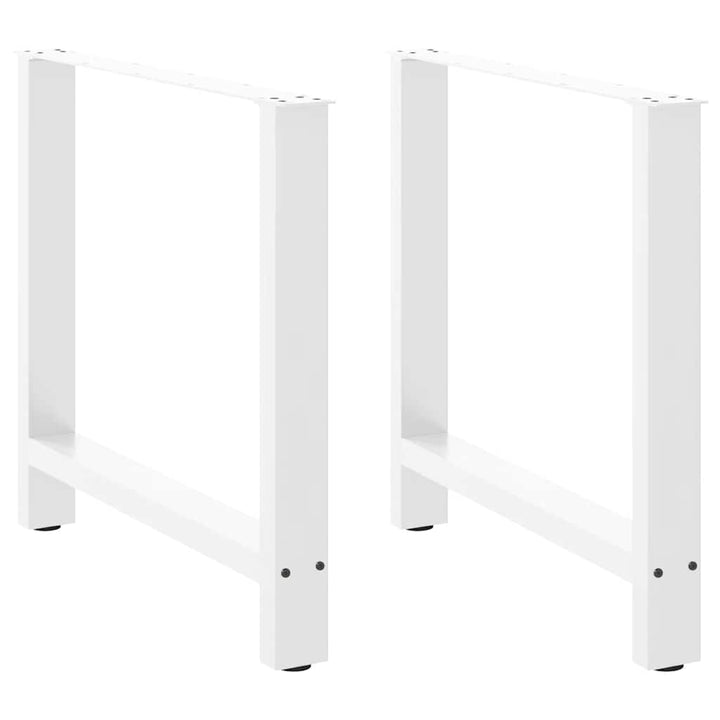 spisebordsben hvide 2 stk. 70x(72-73) cm stål