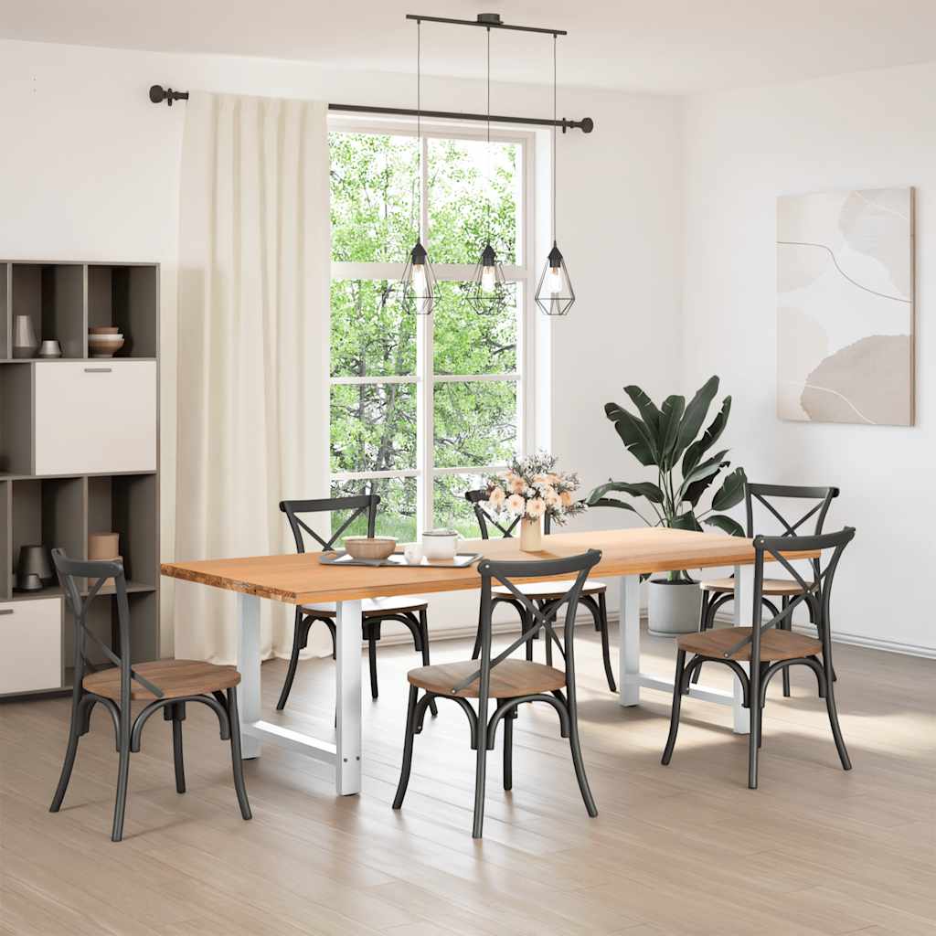 spisebordsben hvide 2 stk. 70x(72-73) cm stål