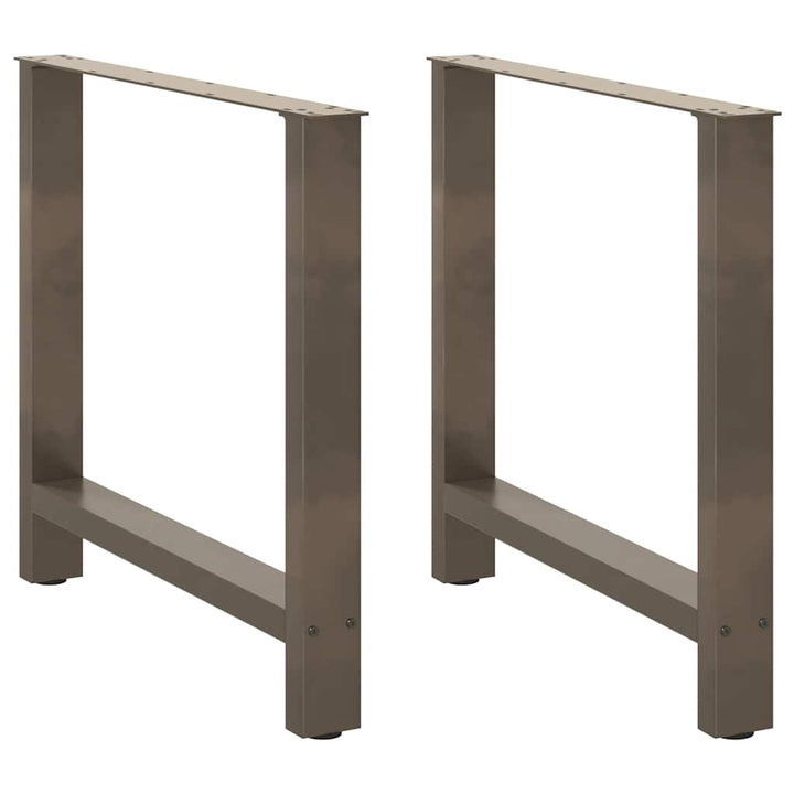 sofabordben naturstål 2 stk. 70x(72-73) cm stål